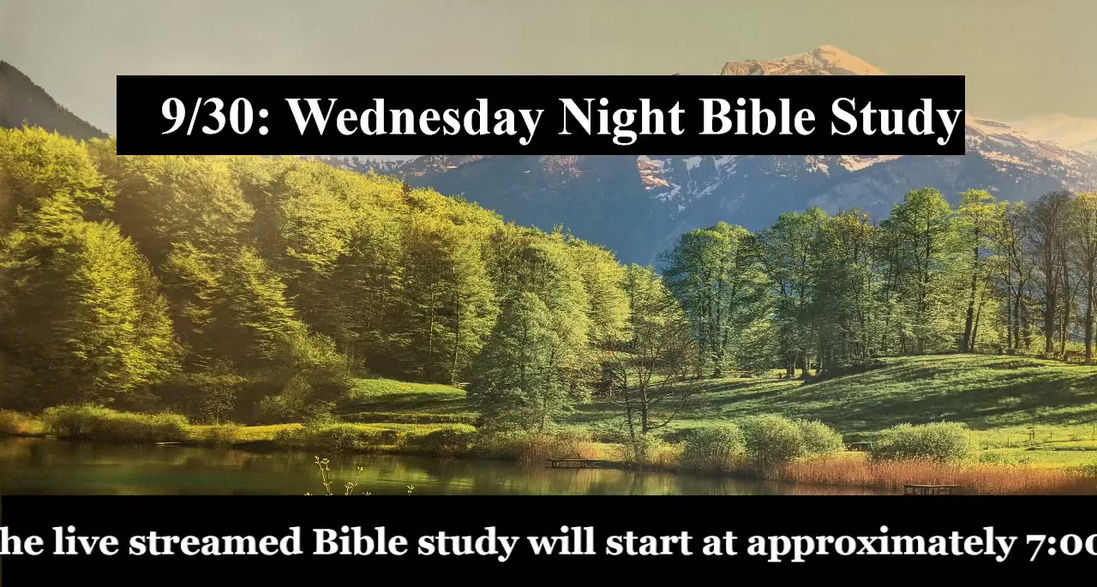 9/30: 1 Peter 3:8-9 - 7pmWed